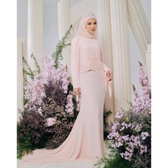 HIJABISTAHUB ARALYN DRESS wedding dress muslimah baju nikah pengantin offwhite baju tunang perempuan