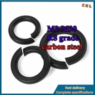 Black Grade 8 Spring Lock Washer Split Type 8.8 Steel Anti Vibration For Car Furniture Pencuci Sprin