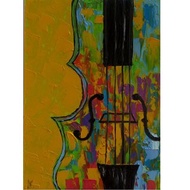 原創小提琴油畫音樂藝術樂器藝術現代