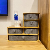 Cosmetics Bamboo Multi-Layer Manufacturer Office Organizer Source Storage Box Desktop Bedroom Drawer
