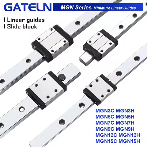 1 linear guide+1 carriage 3D Printer part MGN7C MGN9C MGN12H MGN15C miniature linear rail slide MGN7