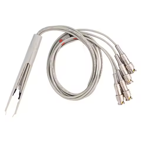1 Pair Test Clip LCR Leads For HP Anritsu 4 Wire Connector Capacitance Inductance Meter Measurement