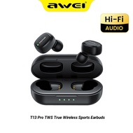 Awei T13 Pro TWS Earbuds Bluetooth HiFi Stereo Bass In-Ear Earphones Gaming IPX6 Waterproof with Mic