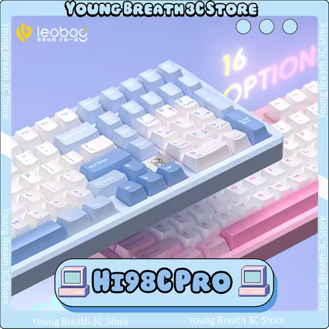 New LEOBOG Hi98C Pro Mechanical Keyboard 3Mode 2.4G Bluetooth Wireless Keyboard PBT Keycaps Hi98pro