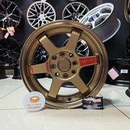 [1PC] Sport Rim 14inch TE37 14X5.5JJ ET38 8H100/110 MBLPBC | High Quality Sport Rim