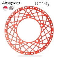 [Local Seller Ready Stock] Litepro  Single Disc Chainring Folding Bike Chainwheel 53/56T Spider Sprocket BCD 130