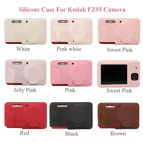 For Kodak PIXPRO FZ55 Soft Silicone Anti-drop Case Dustproof Waterproof Protective Cover with Lens C