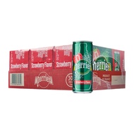 Perrier Strawberry Sparkling Natural Mineral Water Fridge Pack - Case
