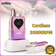 DOYADA Cordless Electric Nail Drill Machine Professional Rechargeable 35000RPM Portable for Acrylic