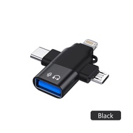 USB3.0อะแดปเตอร์ OTG Toocki 3-In-1สำหรับตัวแปลงสัญญาณไลท์นิ่งแฟลชไดร์ฟ USB ไมโคร USB ชนิด C ประเภท C สำหรับ Iphone Xiaomi แท็บเล็ตซัมซุงโทรศัพท์มือถือ