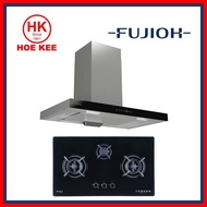Fujioh FH-GS6530 SVGL Glass Hob / Fujioh FH-GS6530 SVSS Stainless Steel Hob + Fujioh Chimney Hood FR-MT1990R