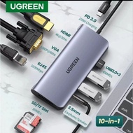 Ugreen Usb Hub 10 4 5 6 7 9 in 1 Hub - Ugreen 15495 Usb C All in One Thunderbolt PD Hdmi Vga Lan Usb