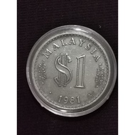 Coin Malaysia  Rm1 Tahun 1981 Seperti di gambar