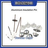 Pin Rockwool (1 pcs) Aluminium Insulation Rockwool Pin Self Lock Washer & Dome Head End Cap