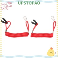 UPSTOPAO 2PCS Emergency Kill Switch, Red Safety Lanyard Marine Outboard Kill Switch, Key Switch 160c