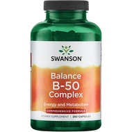 Swanson B-50 B-Complex - High-Potency B Vitamin Complex for Immune, Heart, and Nervous System Suppor