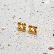 18k Gold Leafy Earring
