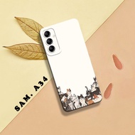 HP Phone Case - Samsung A34 - Phone Case - Samsung A34 - External_acc - Cat Motif Case - Fashion Cas