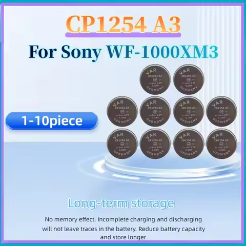 2-10PCS CP1254 60mAh Battery for Sony WF-1000XM4,WF-1000XM3,WI-SP600N,WF-SP700N,WF-SP900,WF-XB700,WF