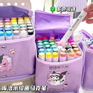 48Colors Cartoon Sanrio Kuromi Acrylic Paint Marker Set Art Markers Painting Pen Graffiti For Stone,