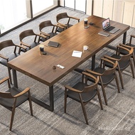 [customized] Solid wood table loft conference Desk negotiation and chair simple modern workbench Stu