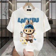 Customized Logo POP Mart Fun Animation Print Unisex Casual Fashion T-Shirt Short Sleeve Popmart  （KK