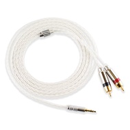 【川木】日本HIFI 無氧銅鍍純銀 3.5mm 立體轉 2rca【W300】