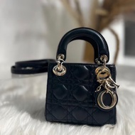 「JL精品代購」97新 Dior lady mini 黛妃包