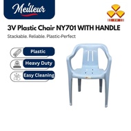 3V Plastic Chair NY 701 / Office Chair / Restaurant Chair / Meeting Chair / Kerusi
