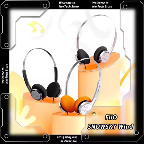 FIIO SNOWSKY Wind Retro Wired Headphone 3.5mm Hifi Sound Stereo Gaming Headphone with Microphone Erg