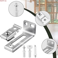 ESPOIR Closet Door Brackets, Durable Stainless Steel Bi Fold Door Pivots, Accessories Hardware Guide Wheel Track