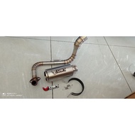Original DST Racing exhaust, full stainless steel, full set for automatic 160cc and below
