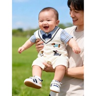 2026 New Baby Summer Clothes Boy Baby Short-Sleeve Romper Short-Sleeve Handsome Crawling Outfit