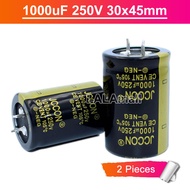 2pcs Capacitor 1000uF 250V Through Hole Electro Electrolytic Capacitor 250V1000uF 1000uF250V 30×45mm