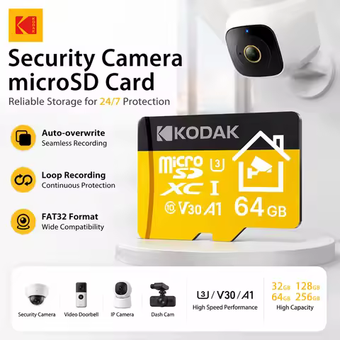 Kodak 2026 New Micro sd card 32GB 64GB 128GB 256GB TF card Microsd card Memery Card for Security Cam