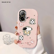 Softcase For Realme C67 C65 C63 C61 C55 C53 C51 C35 C21Y C25Y Cartoon Snoopy Cards Back Cover Case S
