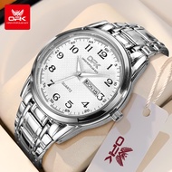 OPK Jam Tangan Lelaki Original Waterproof Quartz Stainless Steel Luminous Business Casual Watch Man 
