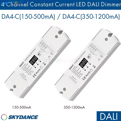 Skydance DA4-C (150-500mA) / (350-1200mA) 12-48V DC 4 Channel Constant Current DALI Dimmer (DT6/DT8)