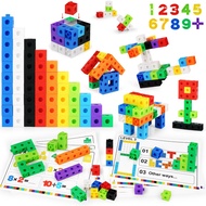 Math Cubes, STEM Toy Learning Math Games Number Blocks for Kids 3 4 5 6 7 8+ Years Old Math Manipula