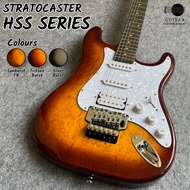 GCM Fender Burst Stratocaster Electric Guitar (Custom Made, Oversea Ready Stock)