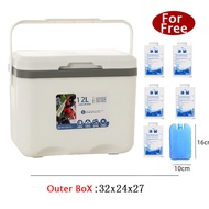 Cooler Chest Ice Box Outdoor Insulated 6L/12L for Camping Picnic Finishing