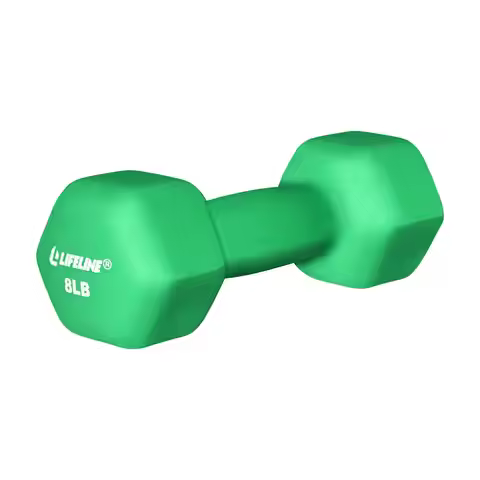 8lb Non-Slip Grip Hex Neoprene Dumbbell,Noise-dampening