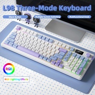 【Fast shipping】Bluetooth Wireless Gaming Keyboard Type-C Rechargeable Silent Wired Ergonomic RGB lig