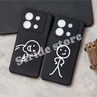 Ss case redmi note 13 pro 4g poco m6 pro 4g x6 pro 5g macaron black case matchman image soft case