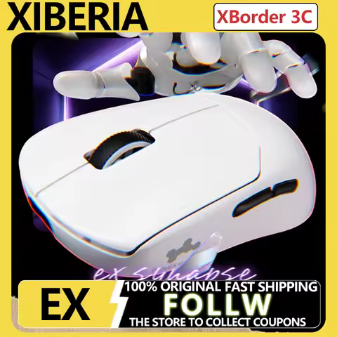 XIBERIA EX Wireless Gaming Mouse Dual 8000Hz Polling Rate PAW3950 Nordic52840 FPS Gaming Mouse Light