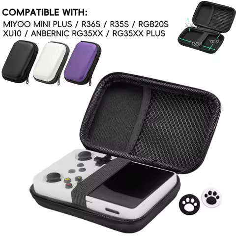 Protable Bag for Miyoo Mini Plus/R36S/R35S Hard Carrying Case Handheld Game Console Storage Box For 