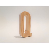 Natural Wood Handcrafted Letter-Q