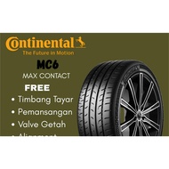 TAYAR CONTINENTAL MAX CONTACT 6 215/45R17 TAHUN 2024 FREE VALVE GETAH SETIAP 1BIJI PEMBELIAN TAYAR