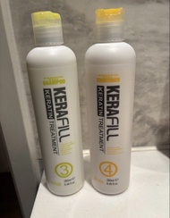 (全新未開) Kerafill Keratin Treatment Package 巴西絲蛋白柔絲順髮護理套裝 3+4 shampoo conditioner 巴西焗油護髮素 負離子