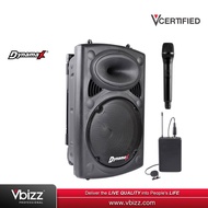 DYNAMAX PRO121CH 12" 350W Portable Speaker With 1 Wireless Handheld + 1 Clip Microphone (PRO121)